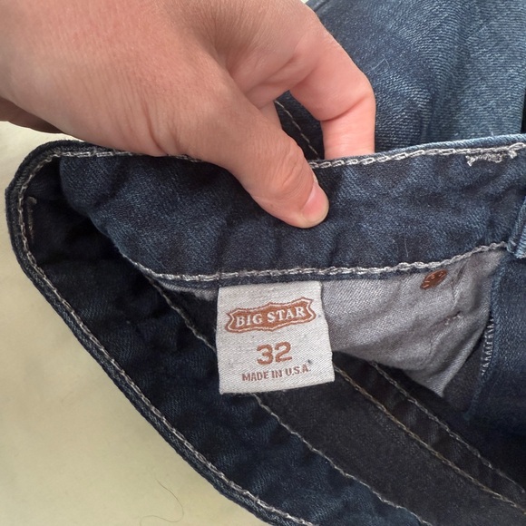 Size 32 Big Star Dark Wash Denim Skirt length 12 inches - Picture 7 of 8